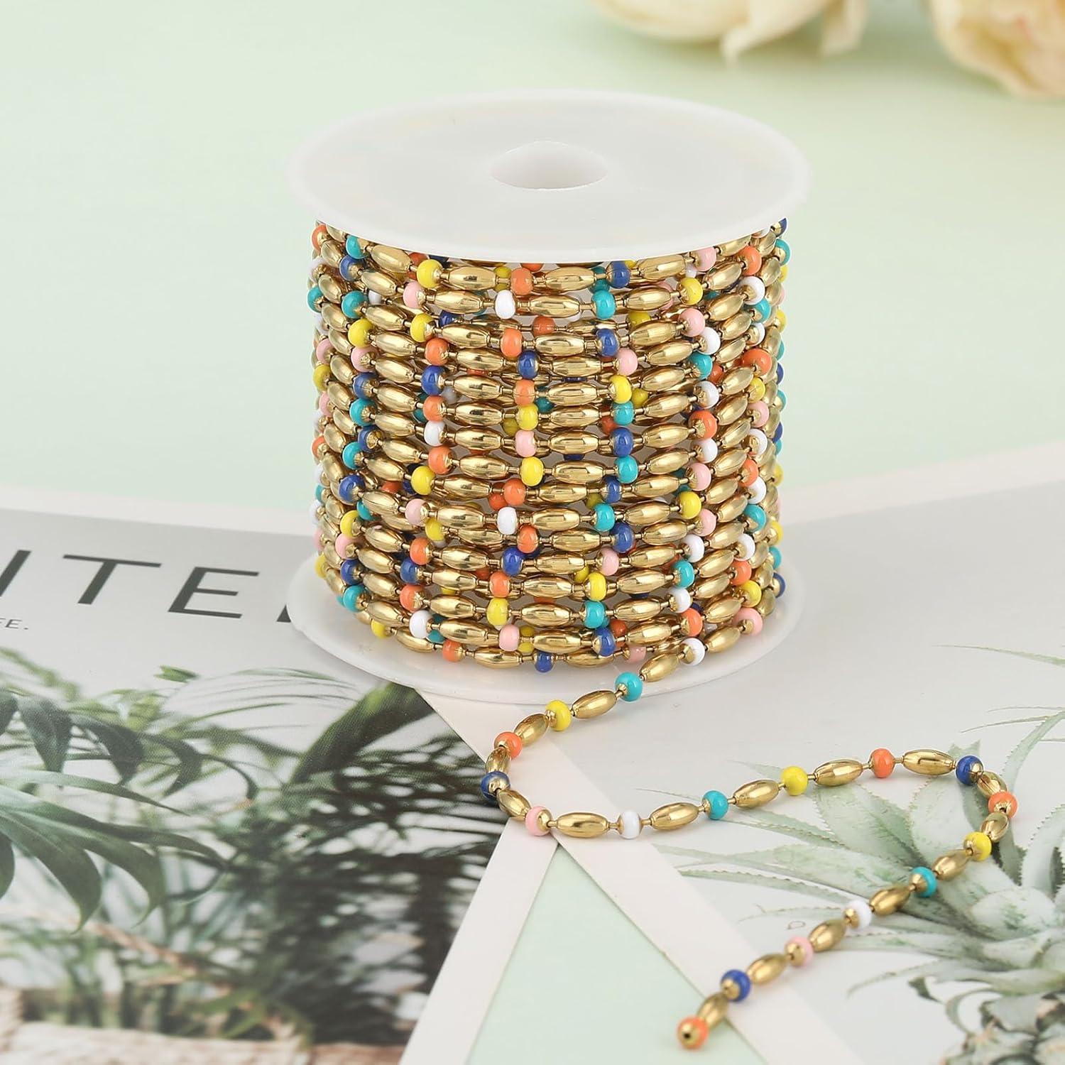 Cadena de Joyería de Acero Inoxidable Baño de Oro 4m UMAOKANG