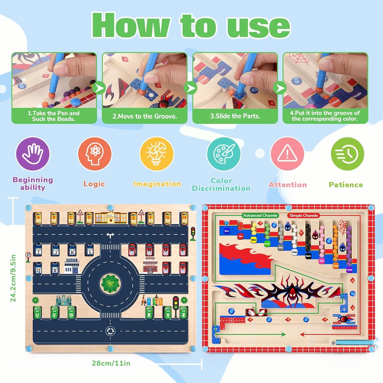 Laberinto Magnético de Colores y Números Funzooka 28x24cm