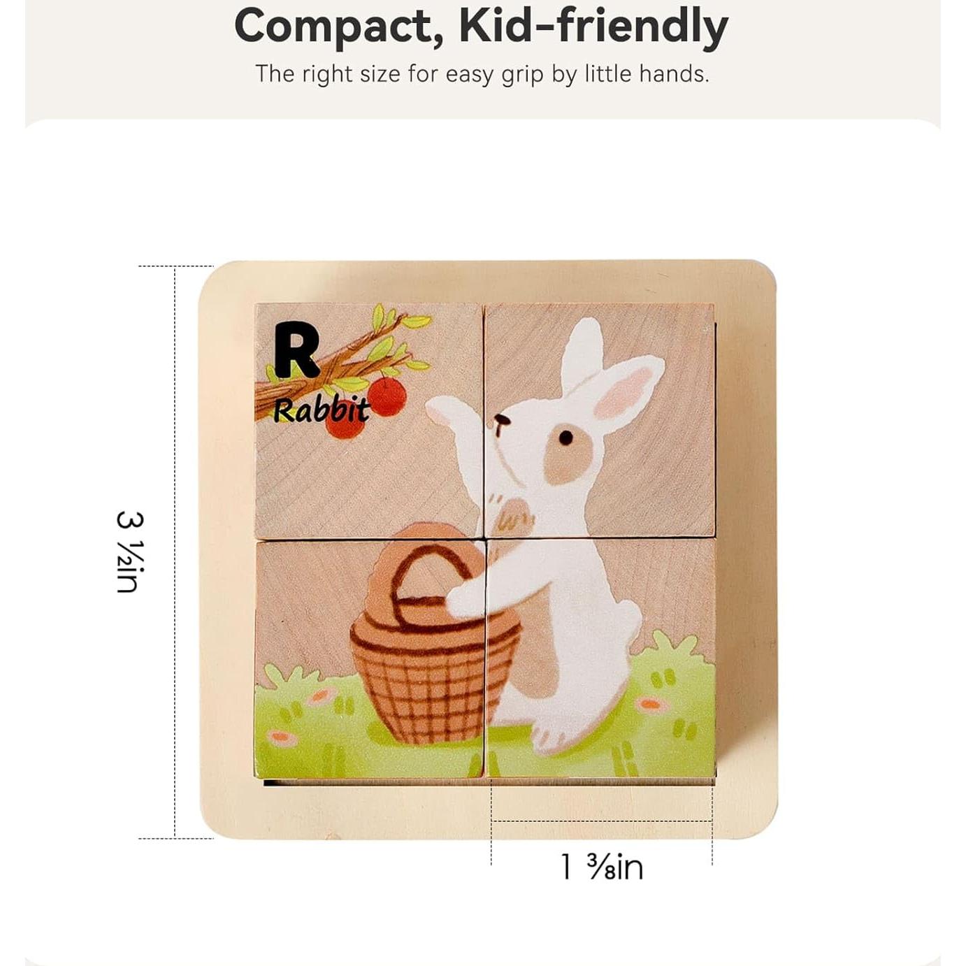 Rompecabezas de Madera 6 en 1 IEATFO Animales del Bosque