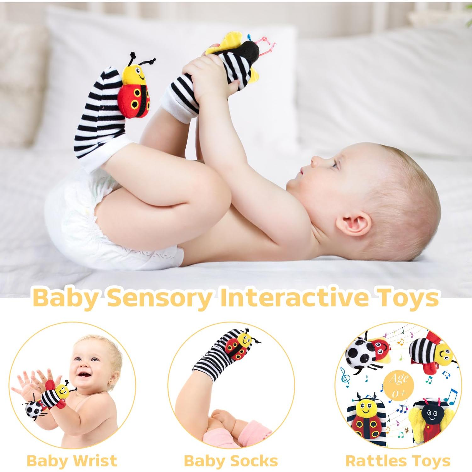 Juego de Regalo para Bebés iAOVUEBY - Canasta Abeja 0-6 Meses