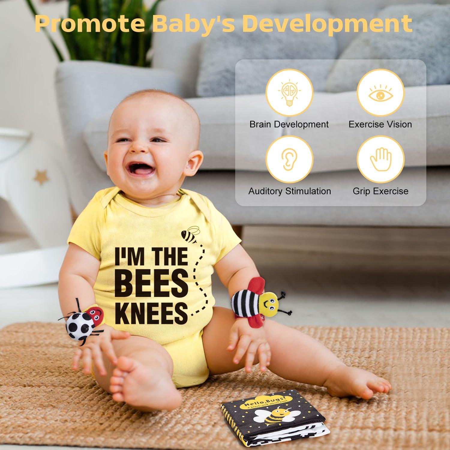 Juego de Regalo para Bebés iAOVUEBY - Canasta Abeja 0-6 Meses