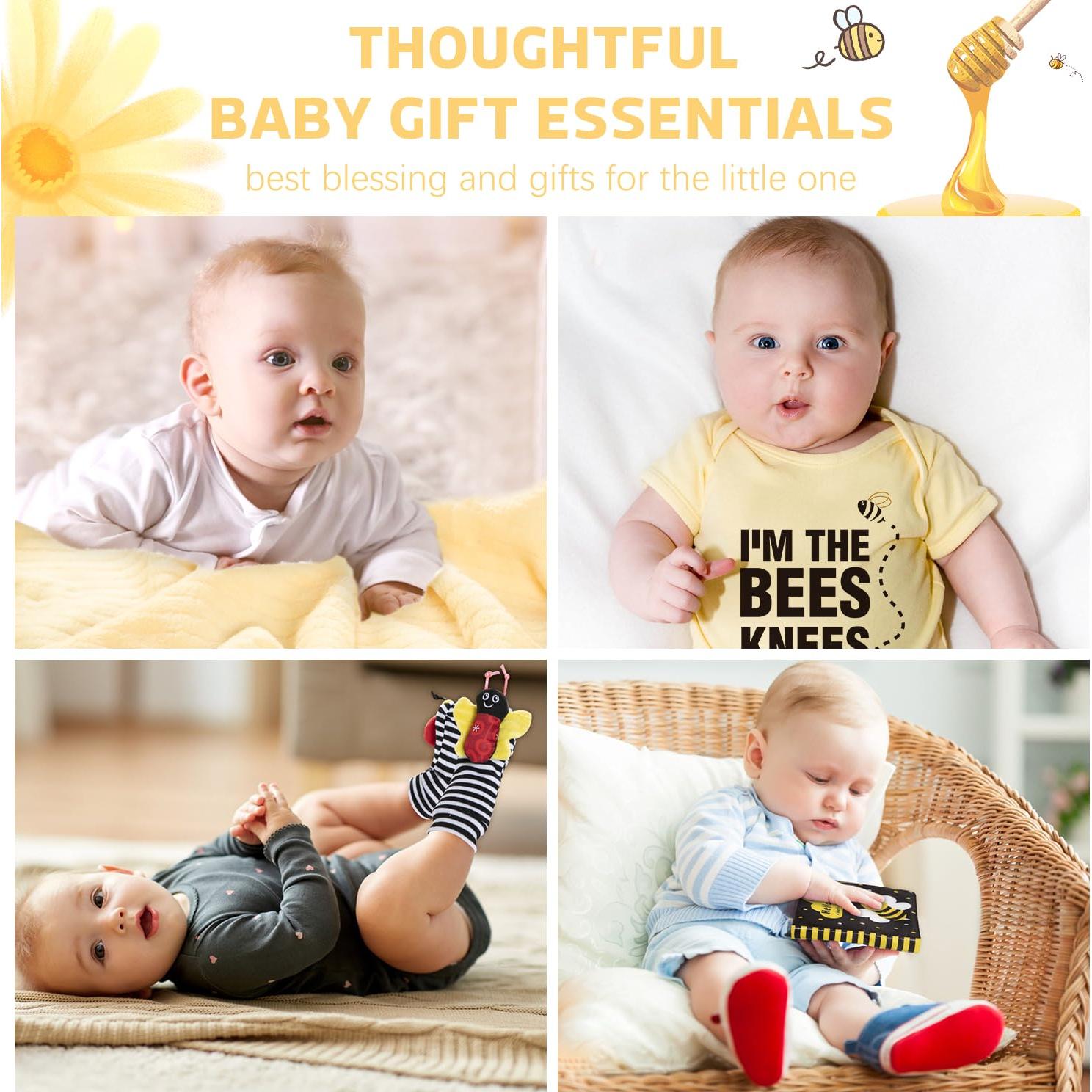 Juego de Regalo para Bebés iAOVUEBY - Canasta Abeja 0-6 Meses