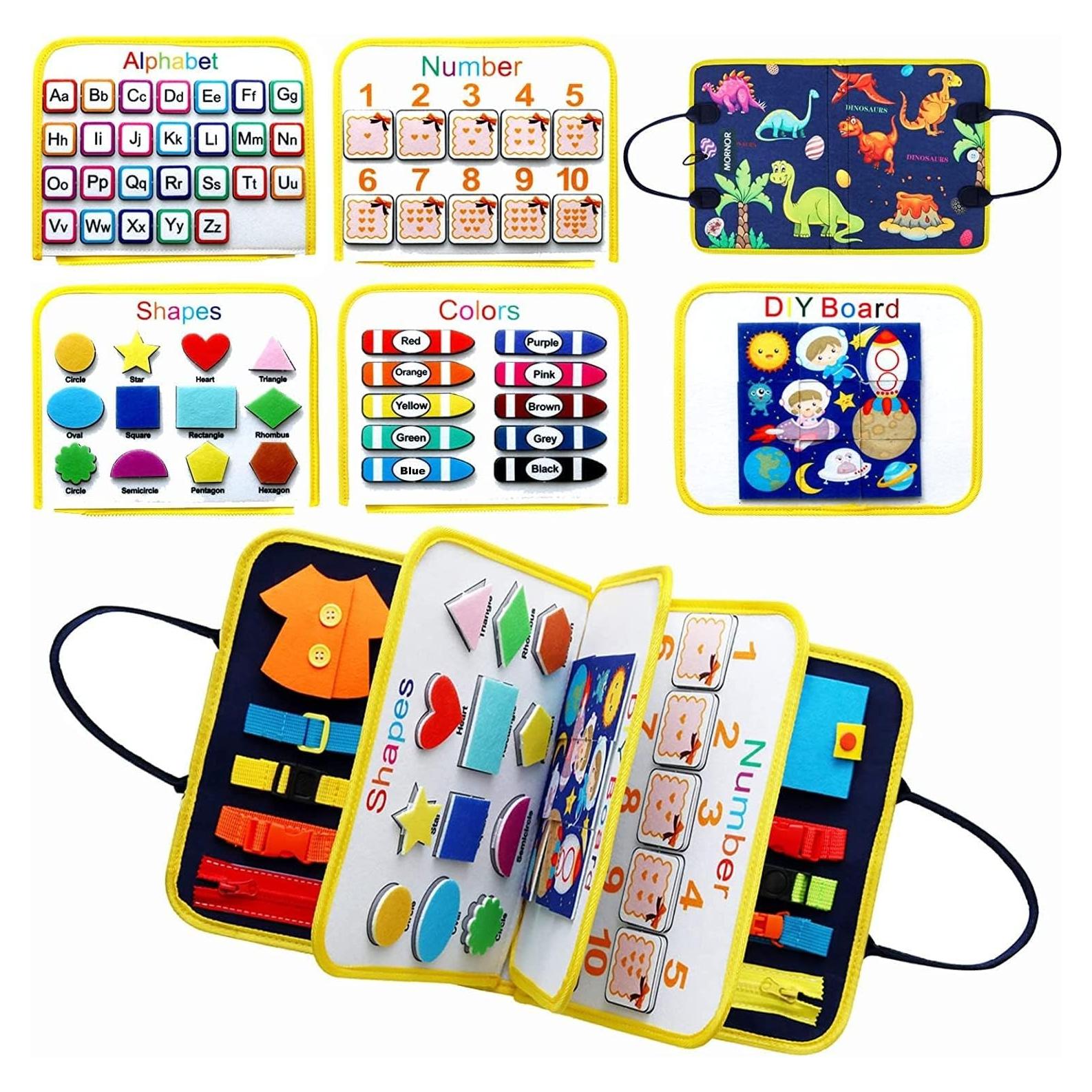 Tablero Ocupado Montessori MORNOR Azul 74 Actividades 1-4 Años