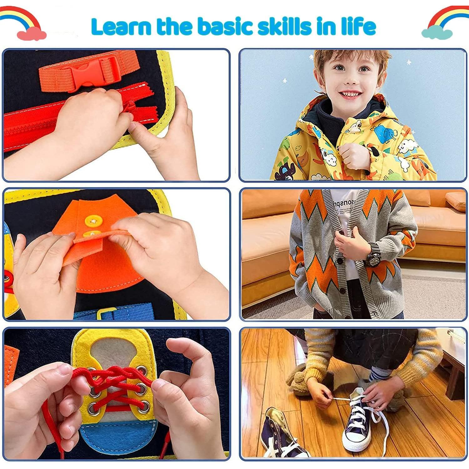 Tablero Ocupado Montessori MORNOR Azul 74 Actividades 1-4 Años