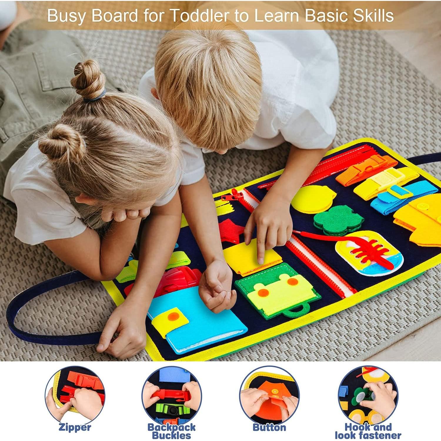 Tablero Ocupado Montessori MORNOR Azul 74 Actividades 1-4 Años