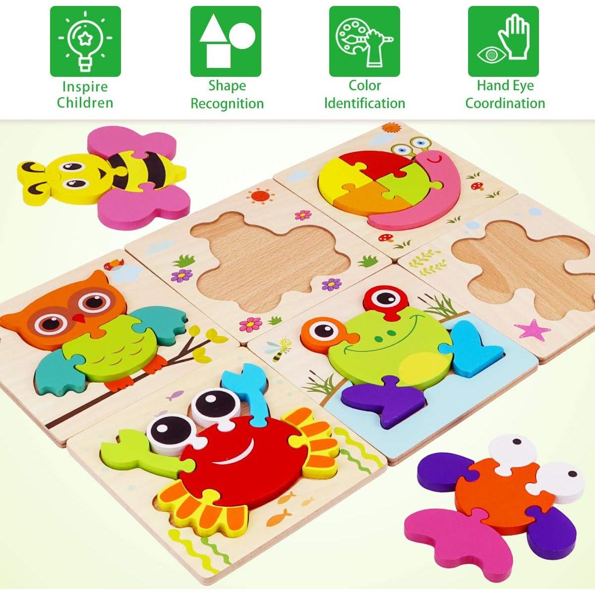Rompecabezas de Madera Dreampark para Niños 2-4 Años