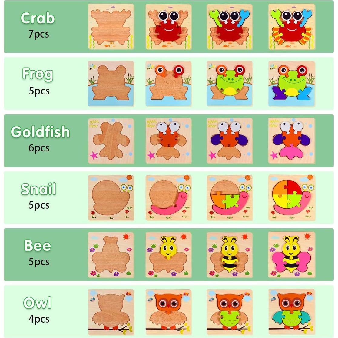 Rompecabezas de Madera Dreampark para Niños 2-4 Años