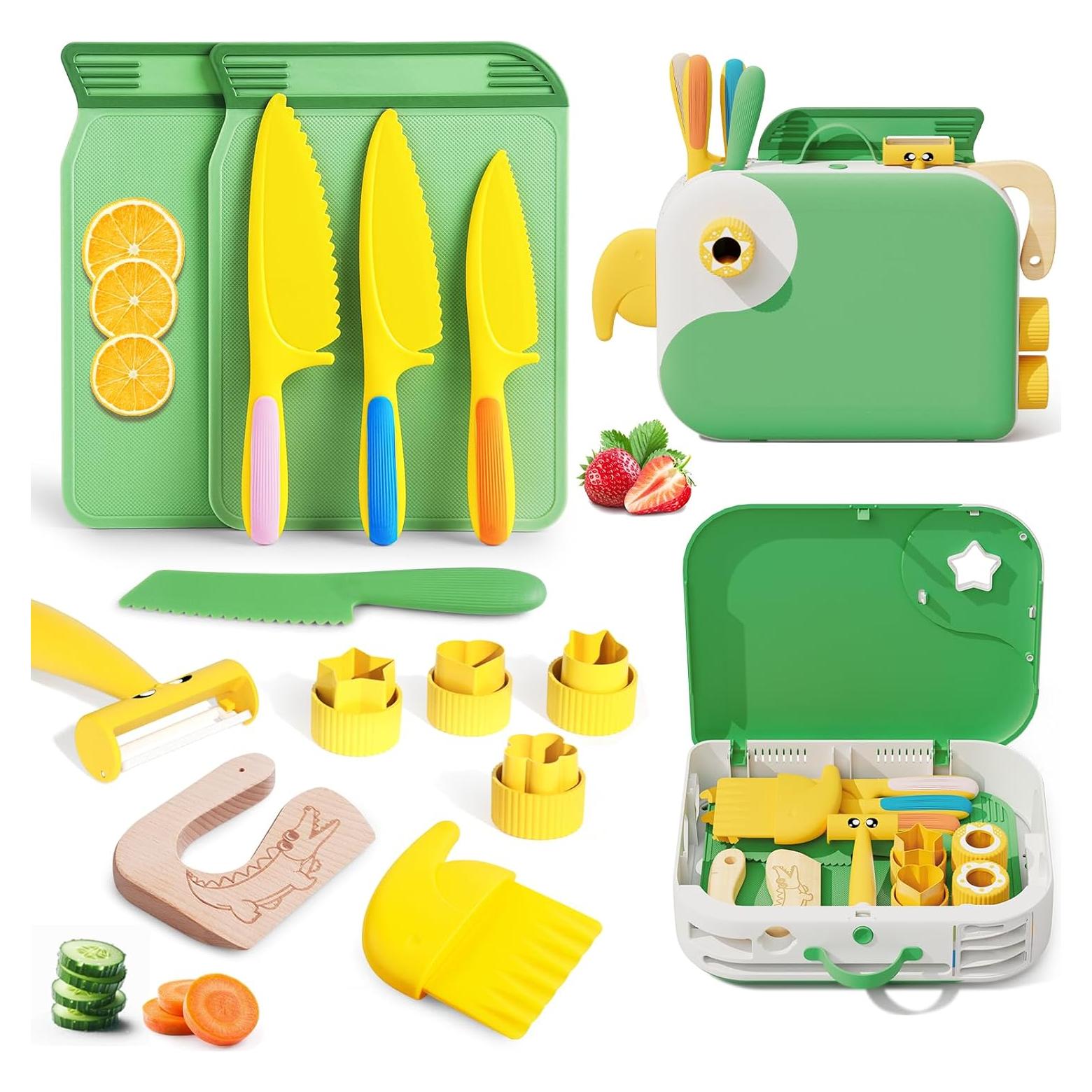 Juego de cuchillos de cocina Montessori Hilsoeet para niños