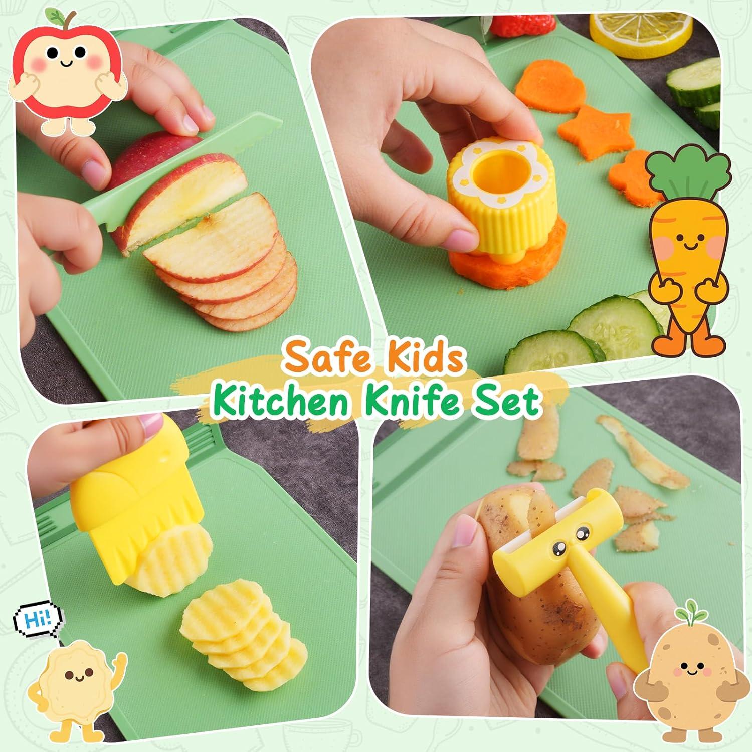 Juego de cuchillos de cocina Montessori Hilsoeet para niños