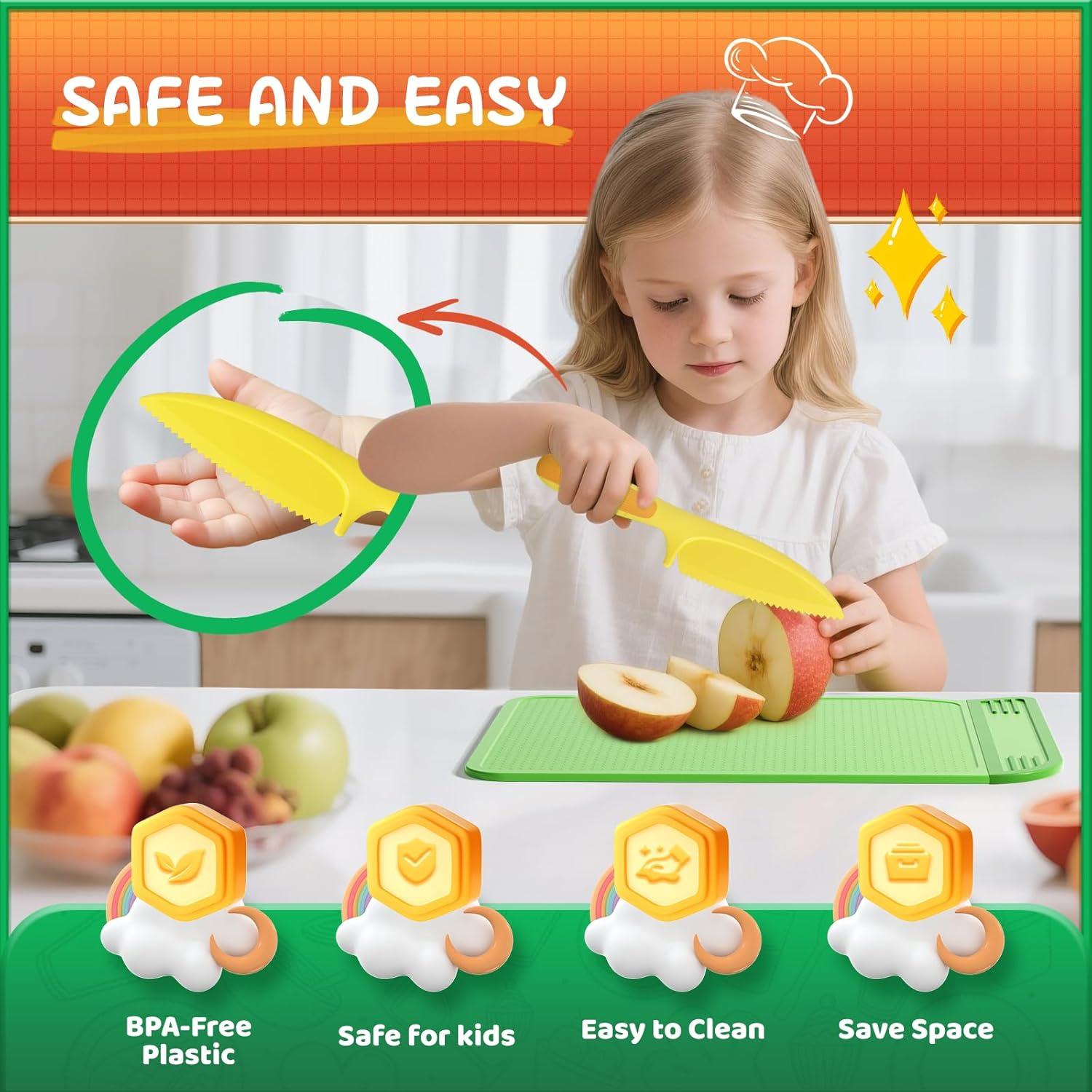 Juego de cuchillos de cocina Montessori Hilsoeet para niños