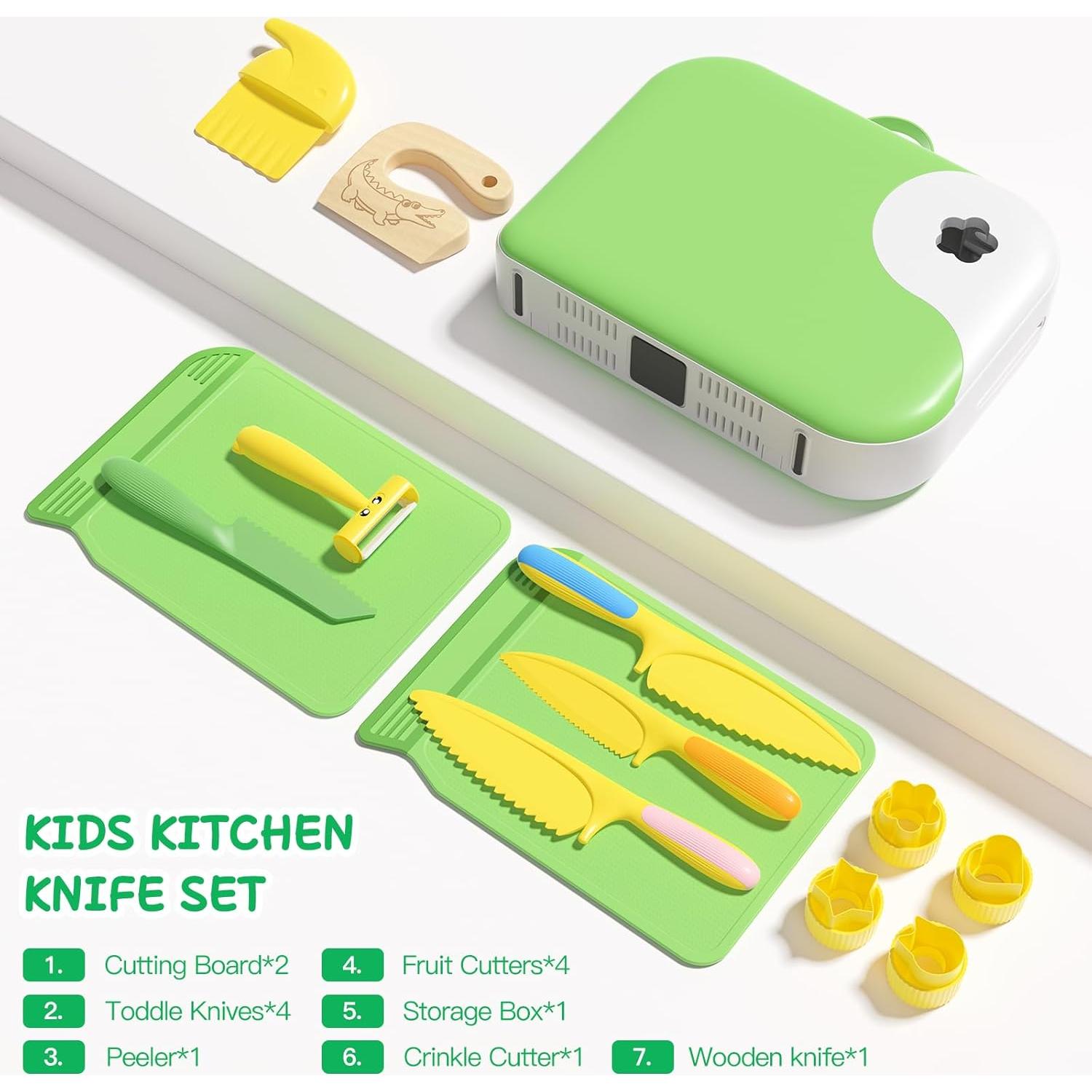 Juego de cuchillos de cocina Montessori Hilsoeet para niños