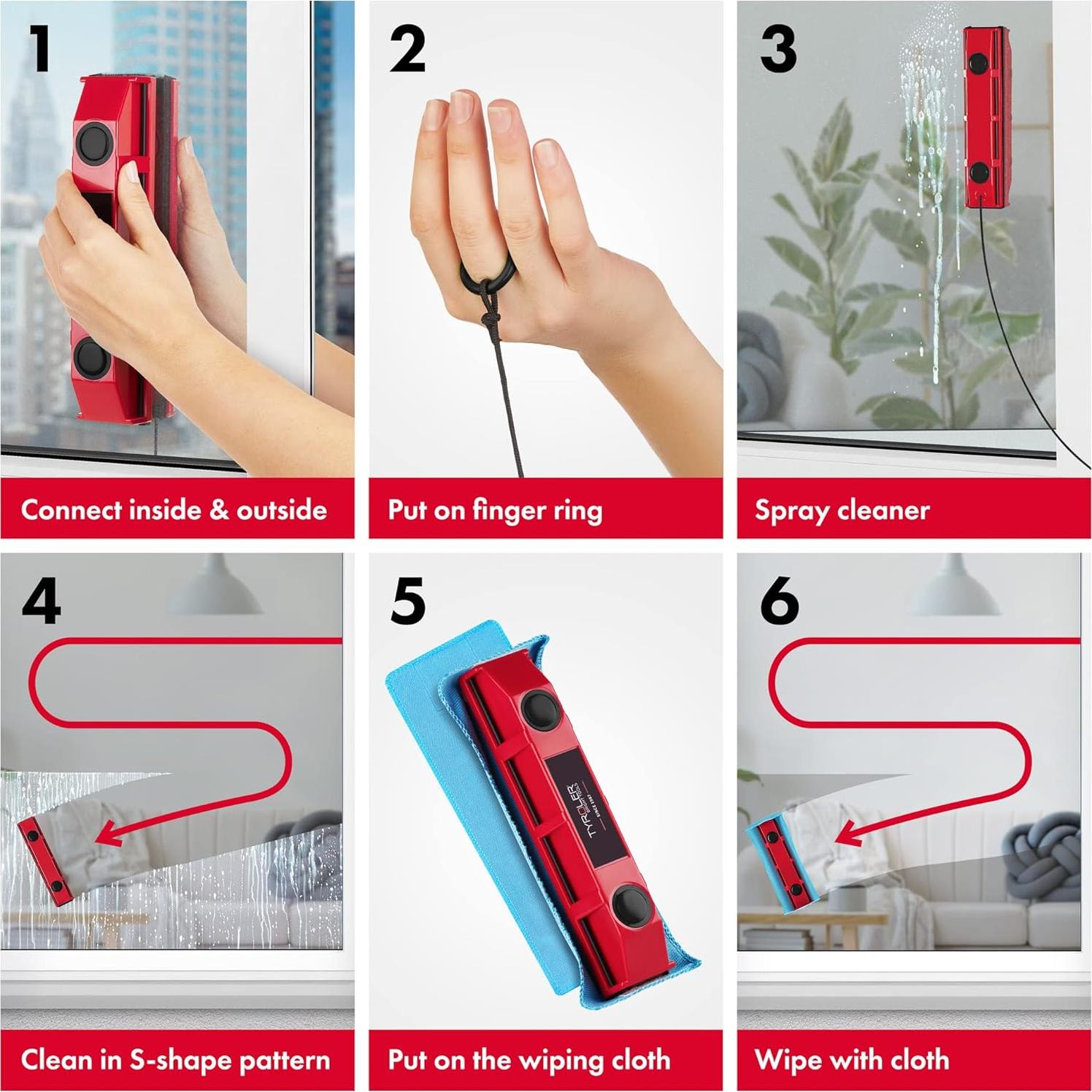 Limpiador de Ventanas Magnético Tyroler Glider S-1 0.1-0.3"