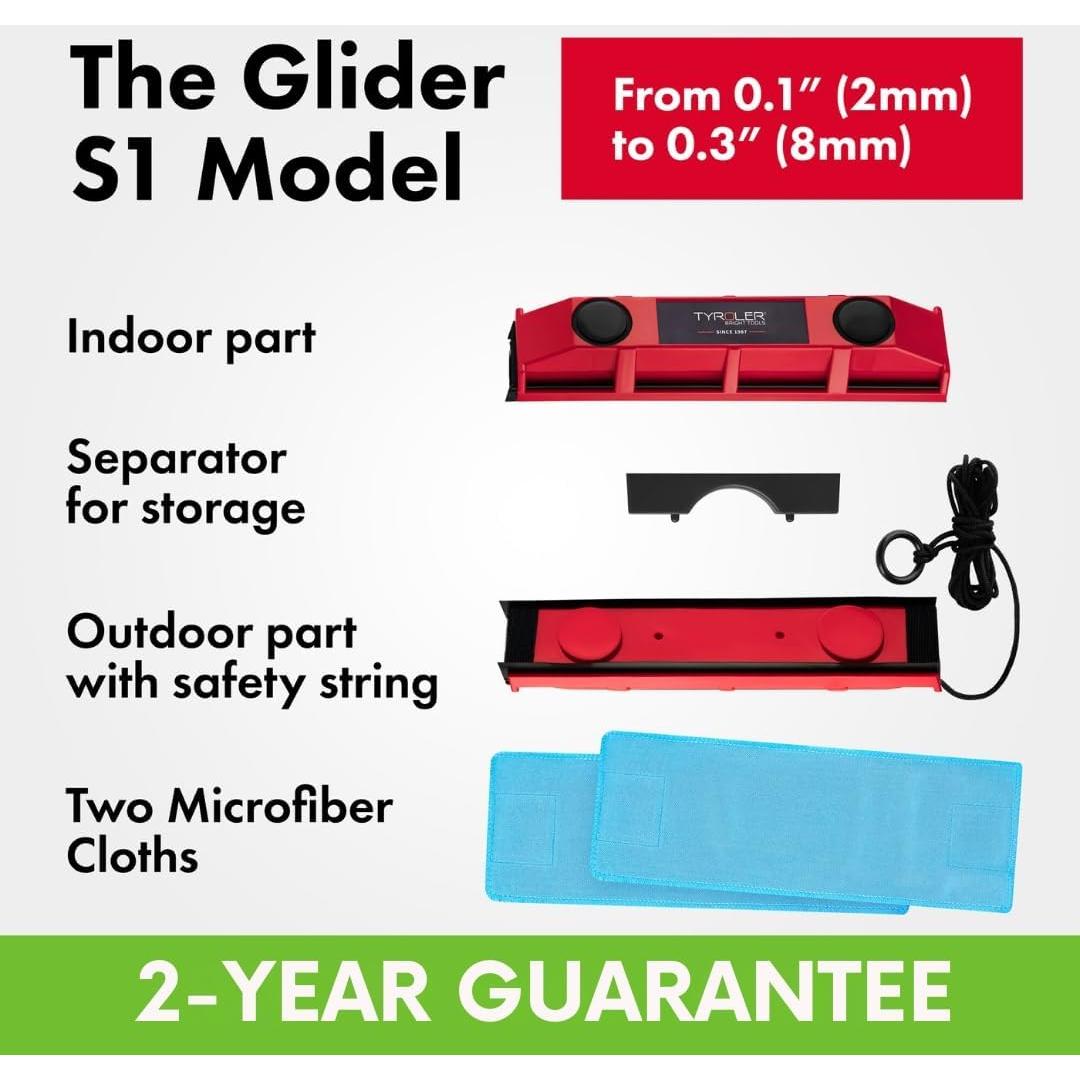 Limpiador de Ventanas Magnético Tyroler Glider S-1 0.1-0.3"