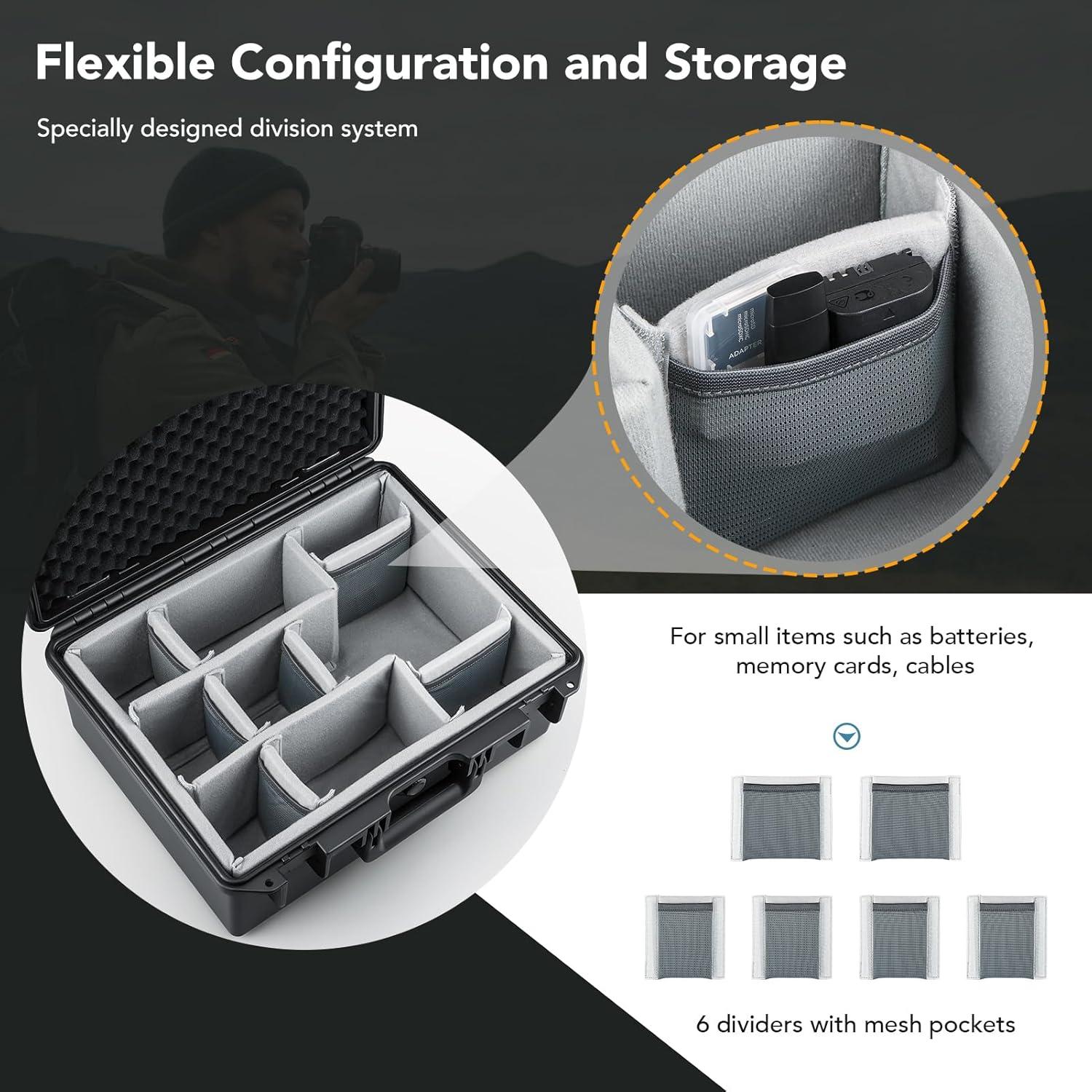 Estuche Duro Impermeable Lykus PVC1 para Cámaras y Drones