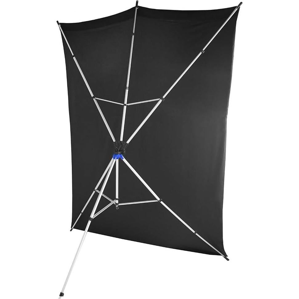 Kit de Fondo de Viaje Savage 1.52m x 2.13m Negro con Soporte