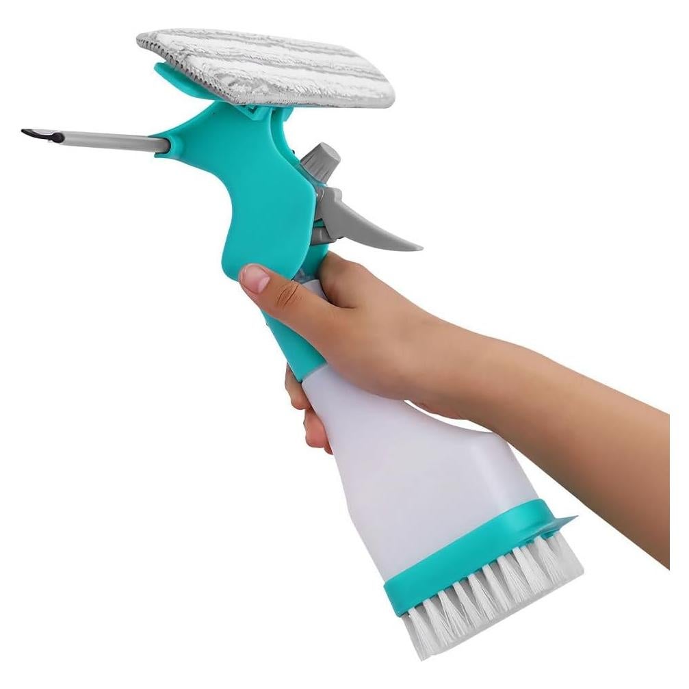 Kit de Limpieza de Ventanas DONGKER 4 en 1 con Spray y Microfibra