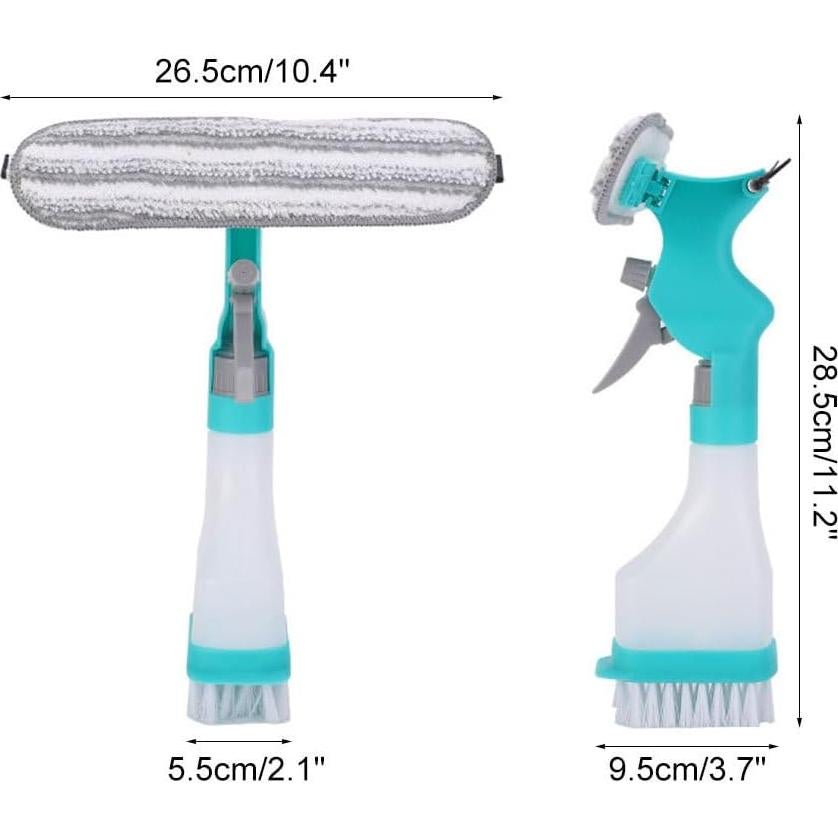Kit de Limpieza de Ventanas DONGKER 4 en 1 con Spray y Microfibra