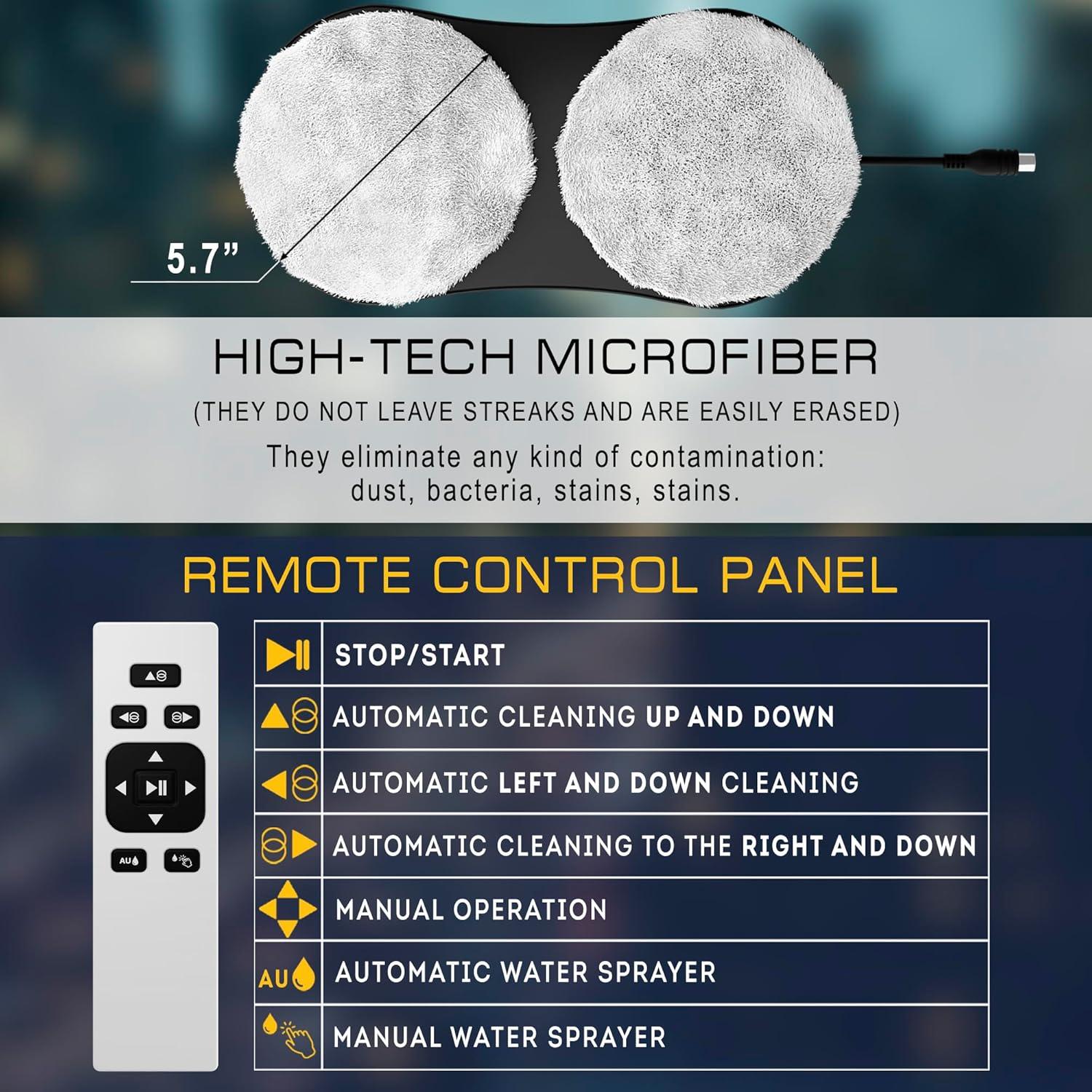Robot Limpiador de Ventanas Automático APQ Supply W250 29.5x14.5cm