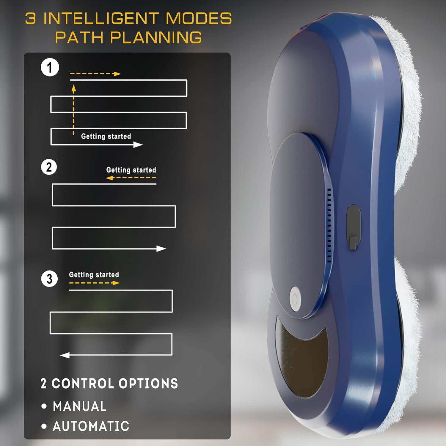 Robot Limpiador de Ventanas Automático APQ Supply W250 29.5x14.5cm