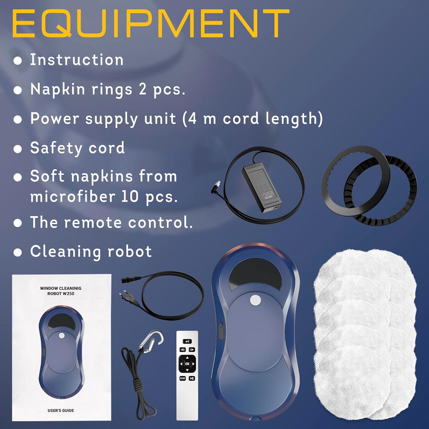 Robot Limpiador de Ventanas Automático APQ Supply W250 29.5x14.5cm