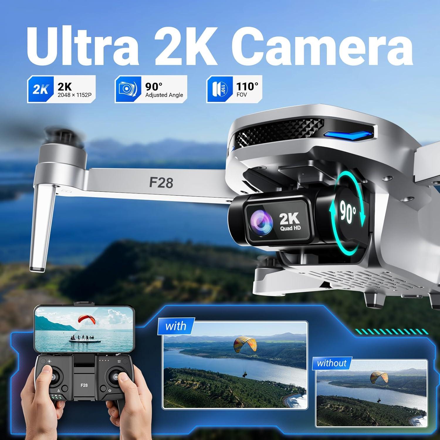 Dron GPS Contixo F28A Plegable 2K Cámara 26 Min Vuelo