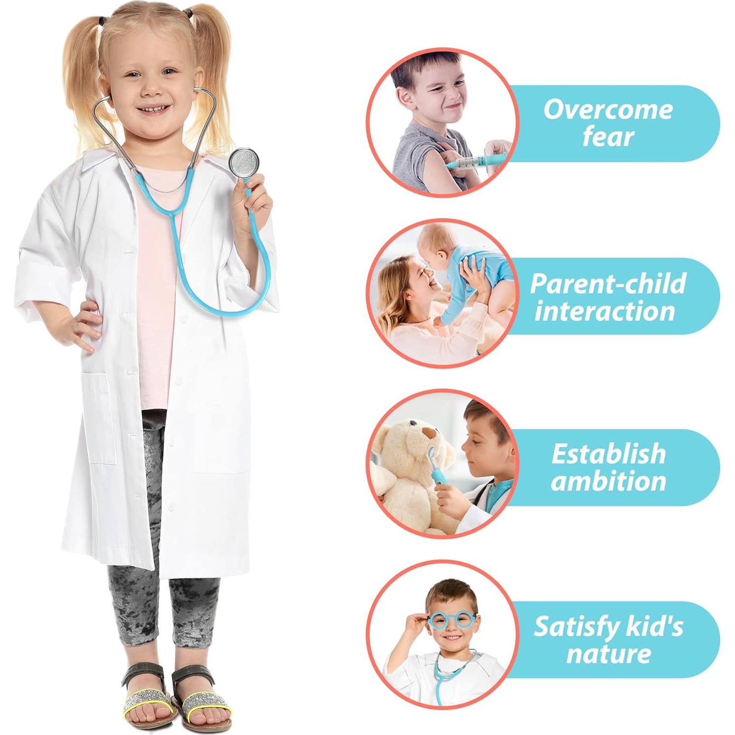 Kit de Doctor para Niños Phobby 8 Piezas con Estetoscopio