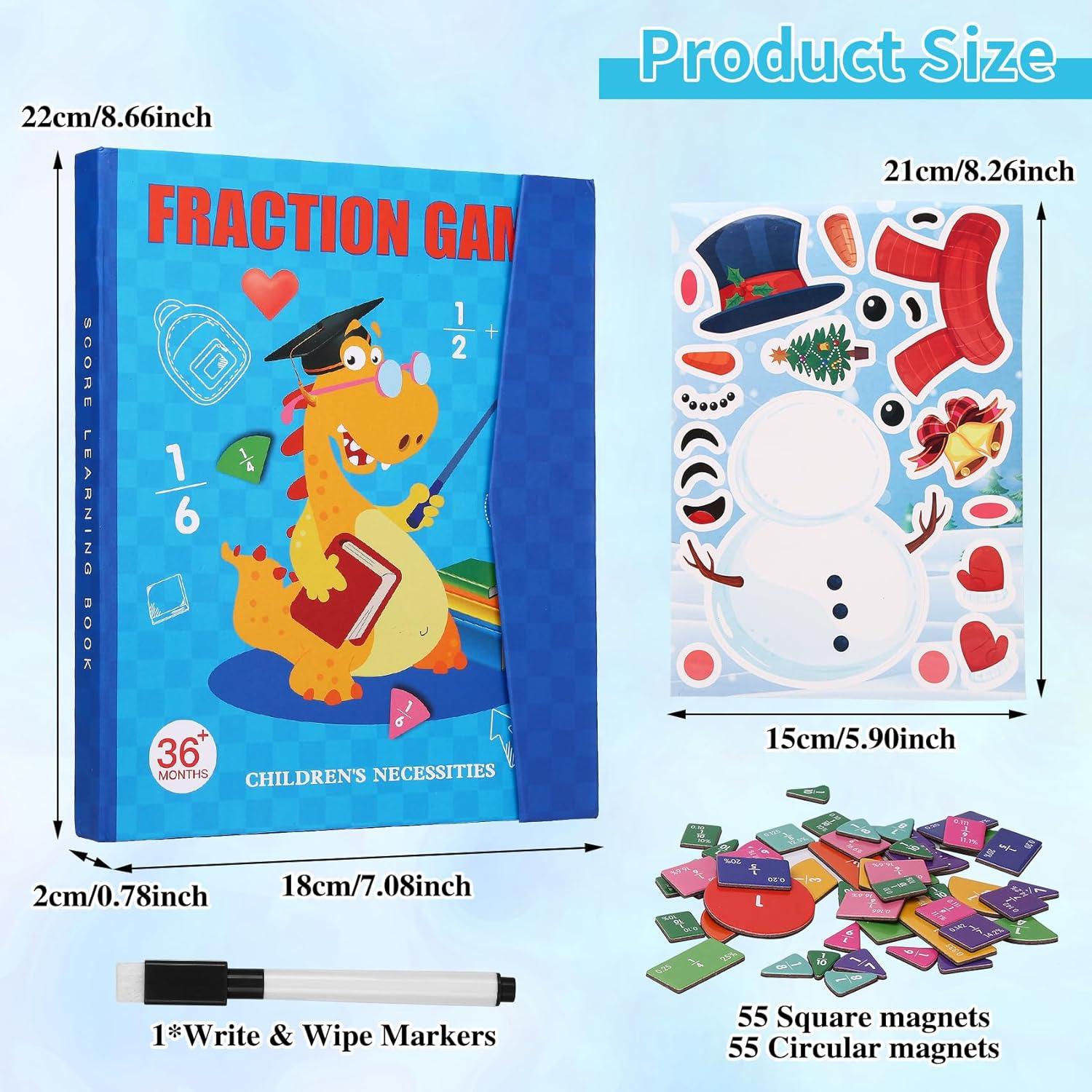 Rompecabezas Educativo Magnético de Fracciones CCBLZLL - 110 Piezas