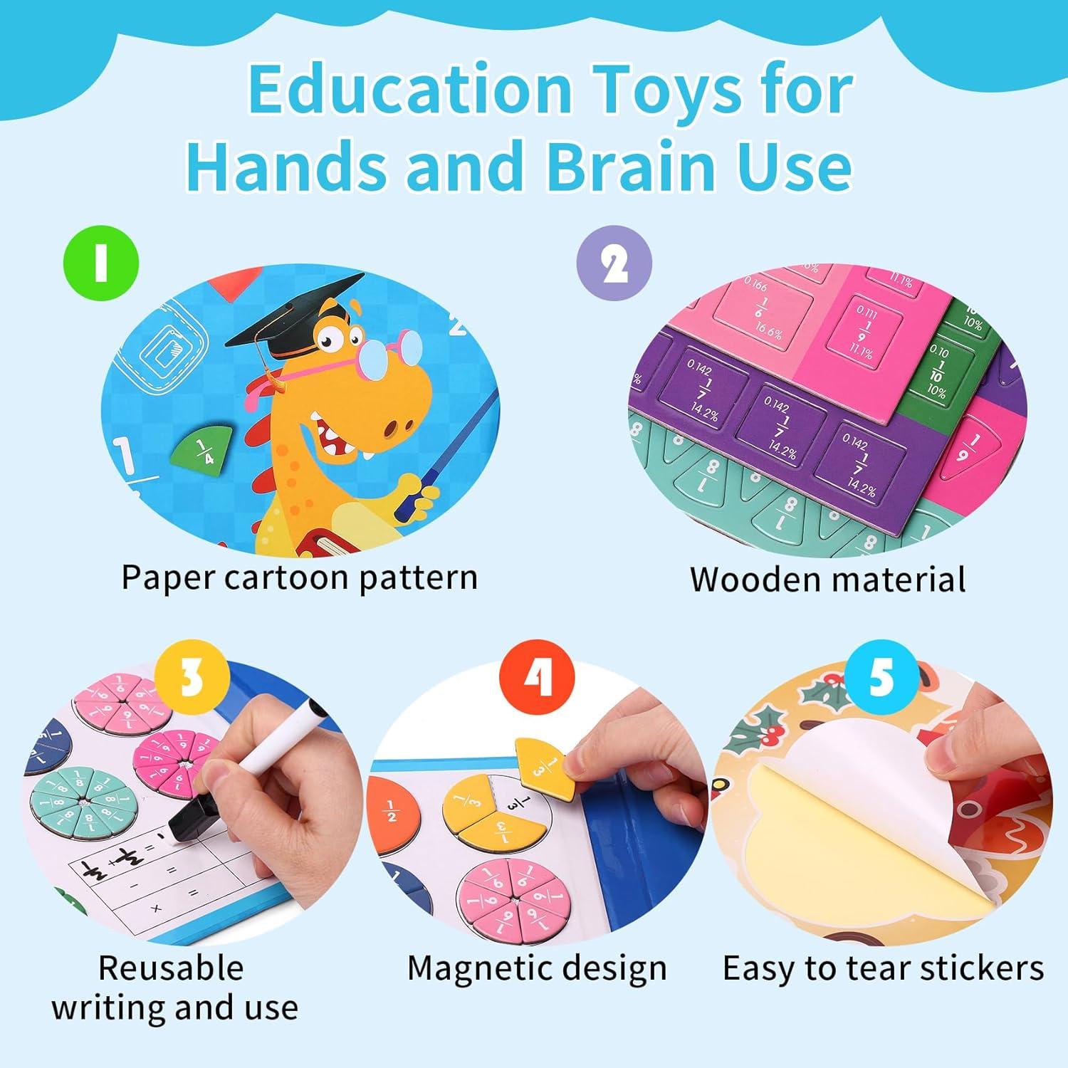 Rompecabezas Educativo Magnético de Fracciones CCBLZLL - 110 Piezas