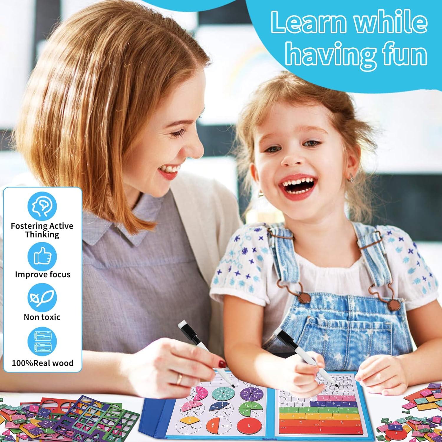 Rompecabezas Educativo Magnético de Fracciones CCBLZLL - 110 Piezas