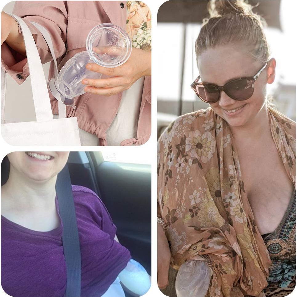 Bomba de Pecho Silicona Haakaa 150ml Azul Libre BPA