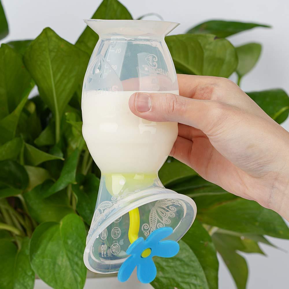 Bomba de Pecho Silicona Haakaa 150ml Azul Libre BPA