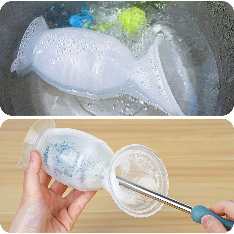 Bomba de Pecho Silicona Haakaa 150ml Azul Libre BPA