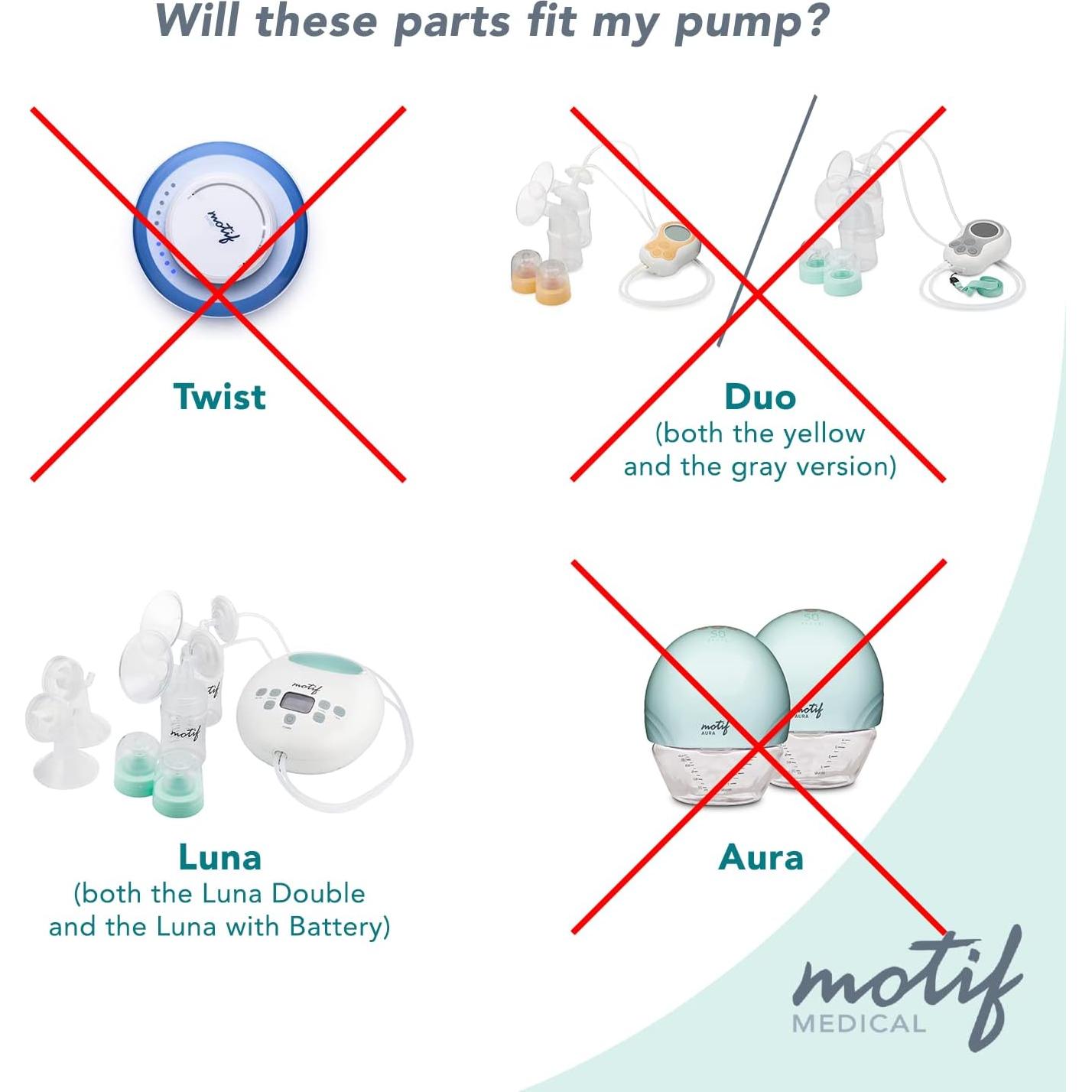 Extractor de Leche Motif Medical Luna - Flanges 16mm Comodidad