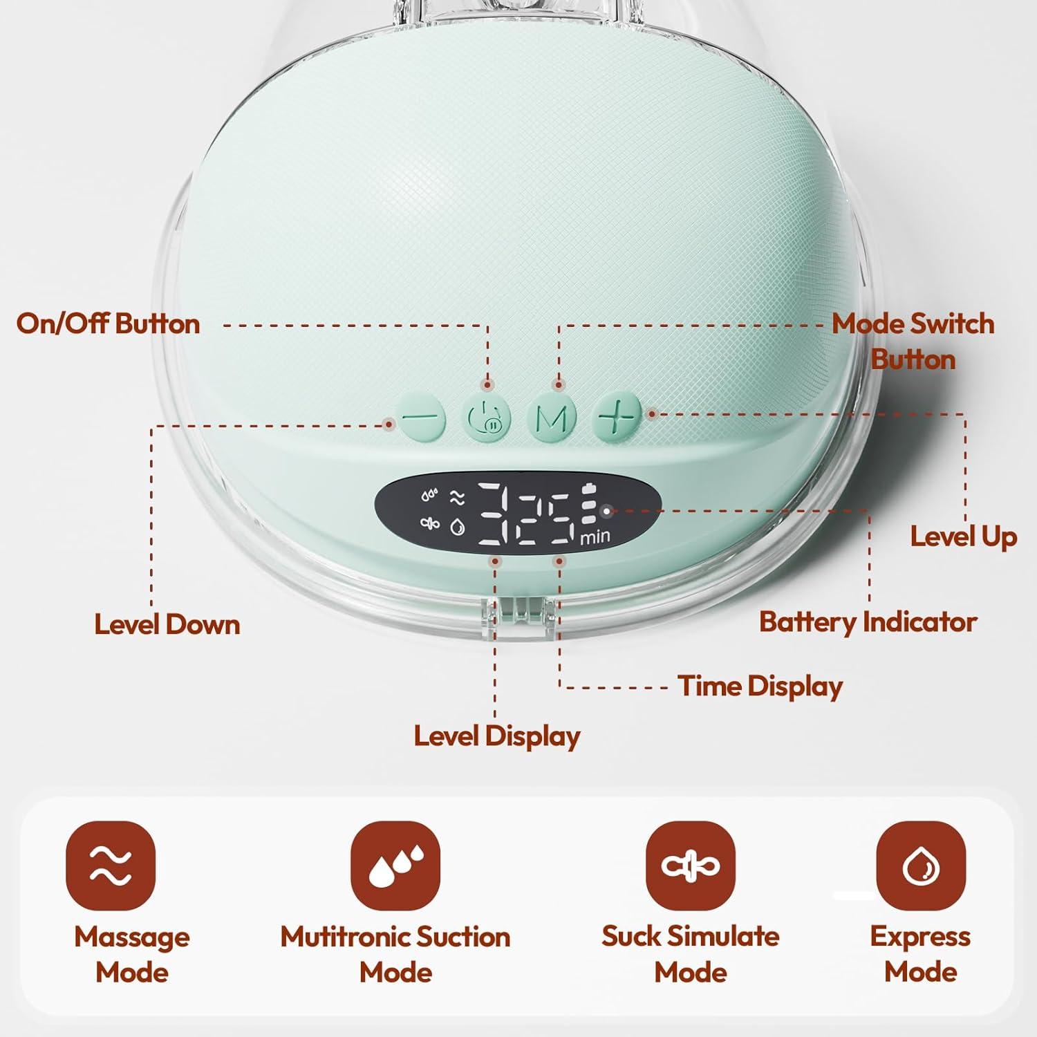 Bomba de Pecho Eléctrica NCVI Portátil 2 Paquete 1400mAh