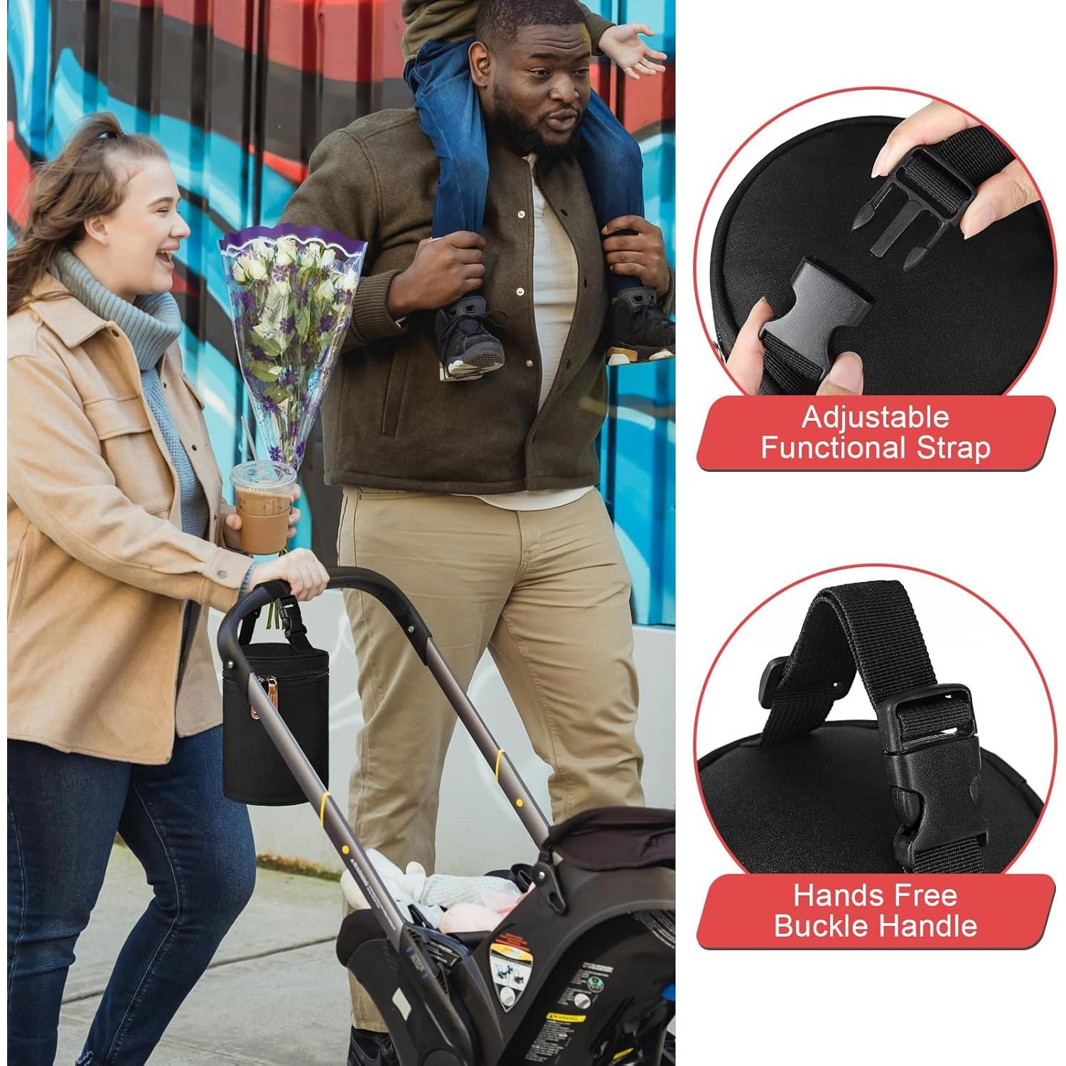 Bolsa Enfriadora de Leche Materna Accmor Negra 19x14 cm