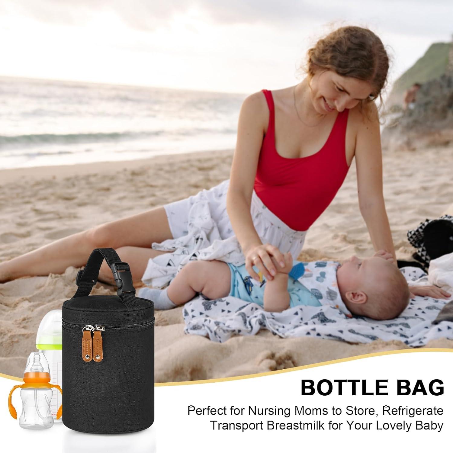 Bolsa Enfriadora de Leche Materna Accmor Negra 19x14 cm