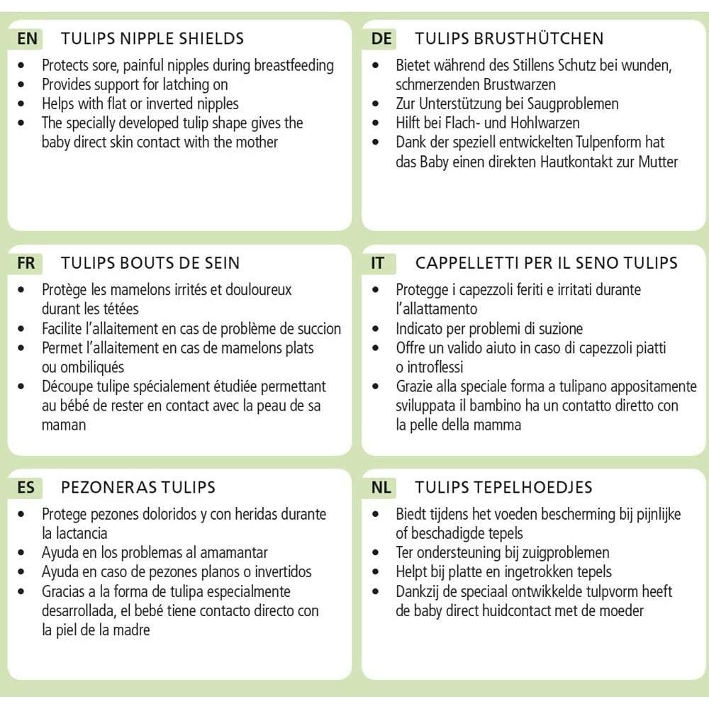 Escudos de Pezón Tulips Contact S 16mm - Lactancia Suiza 2 Unidades