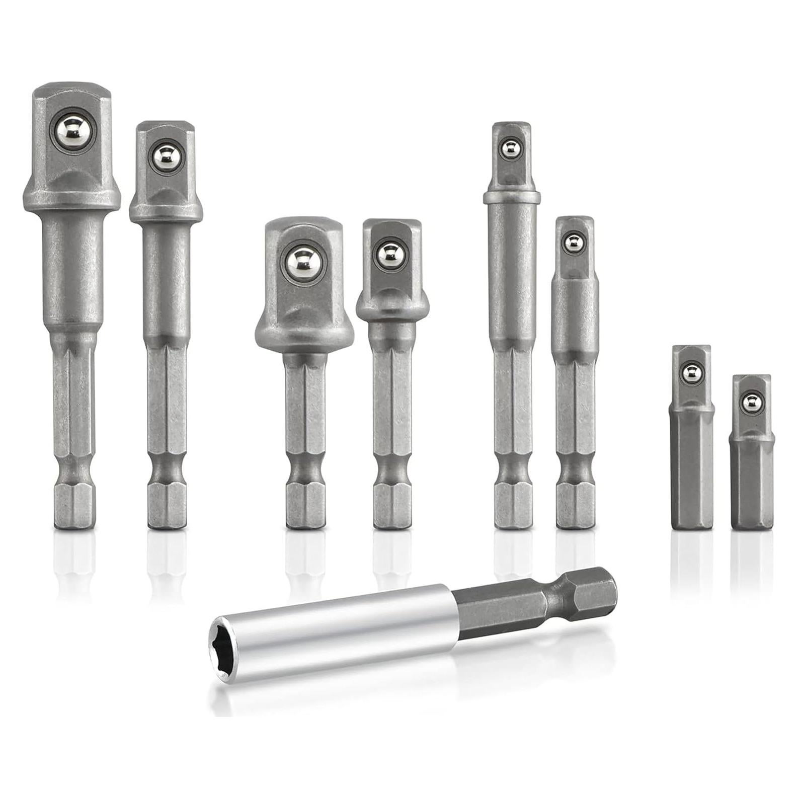 Juego de Adaptadores de Enchufe NEIKO 00257 - 9 Piezas Acero CrV