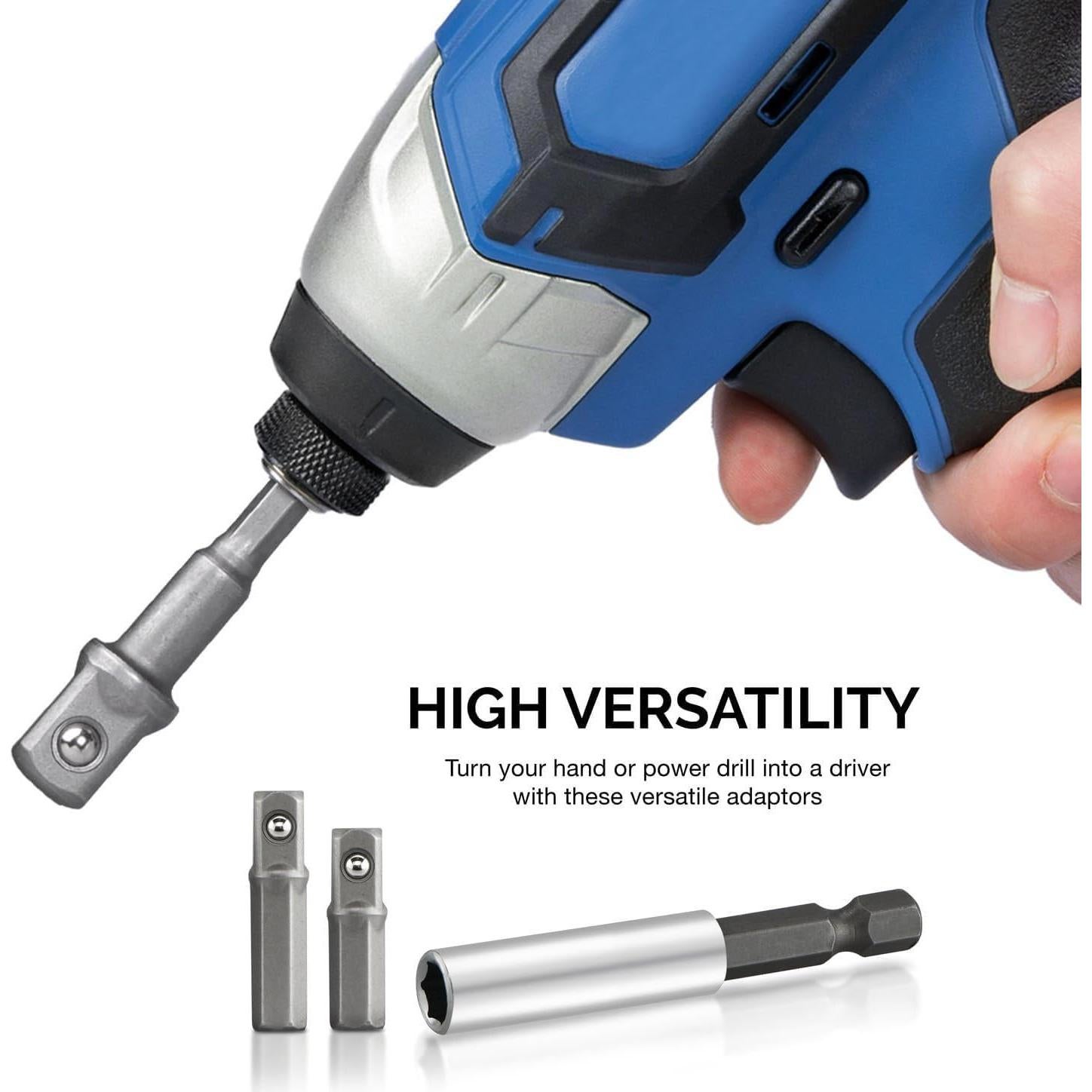 Juego de Adaptadores de Enchufe NEIKO 00257 - 9 Piezas Acero CrV