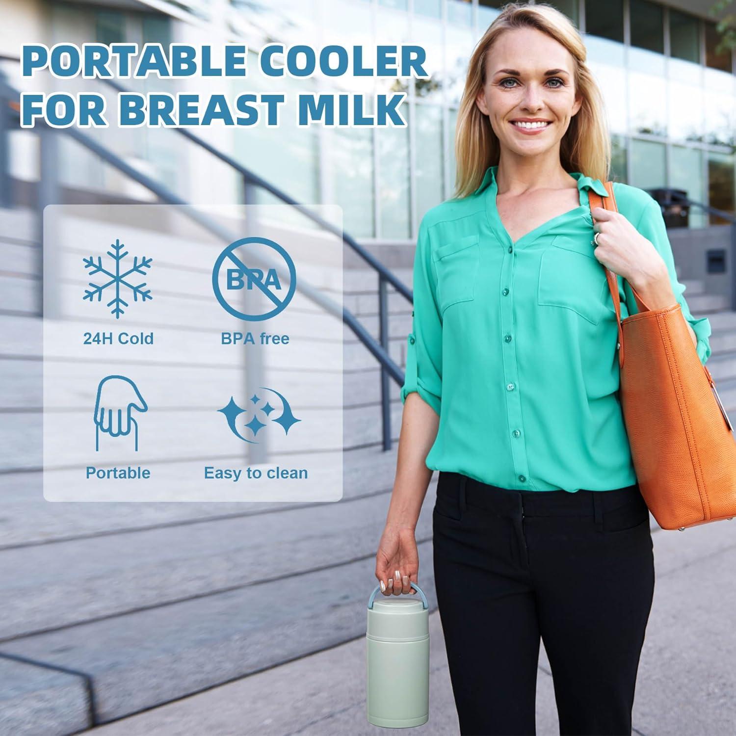 Enfriador de Leche Materna SINSUFUR Acero Inoxidable 1.18L Azul