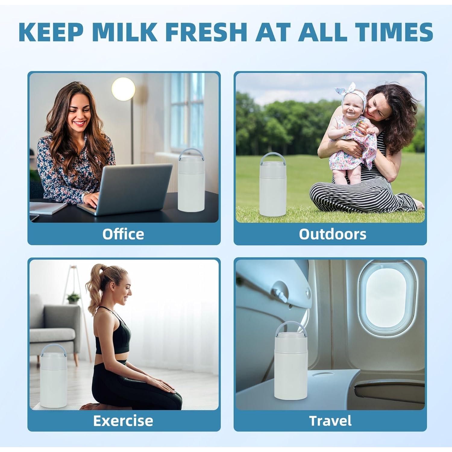 Enfriador de Leche Materna SINSUFUR Acero Inoxidable 1.18L Azul