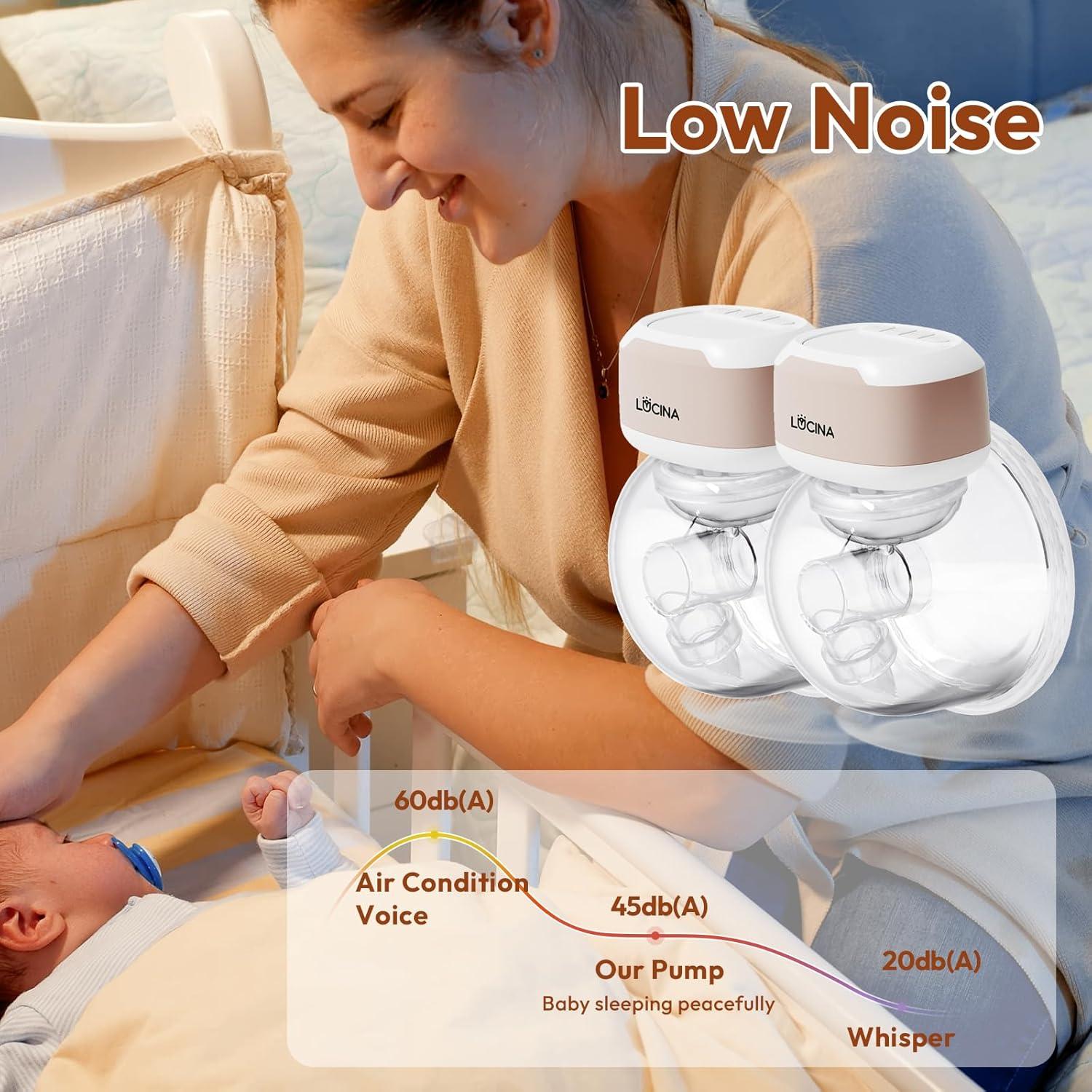 Bomba de Pecho Eléctrica Portátil Lucina Baby Rosa 150ml