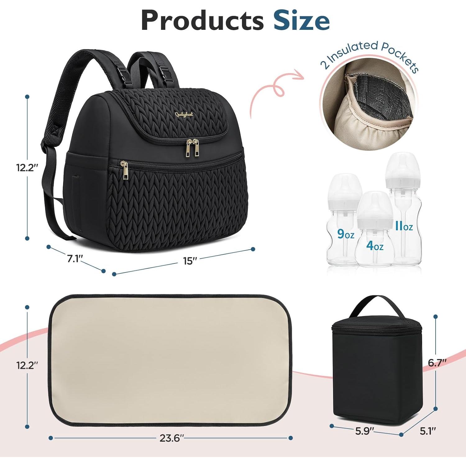 Mochila para Extractor de Leche Spectra S1/S2 y Pañales - Negra