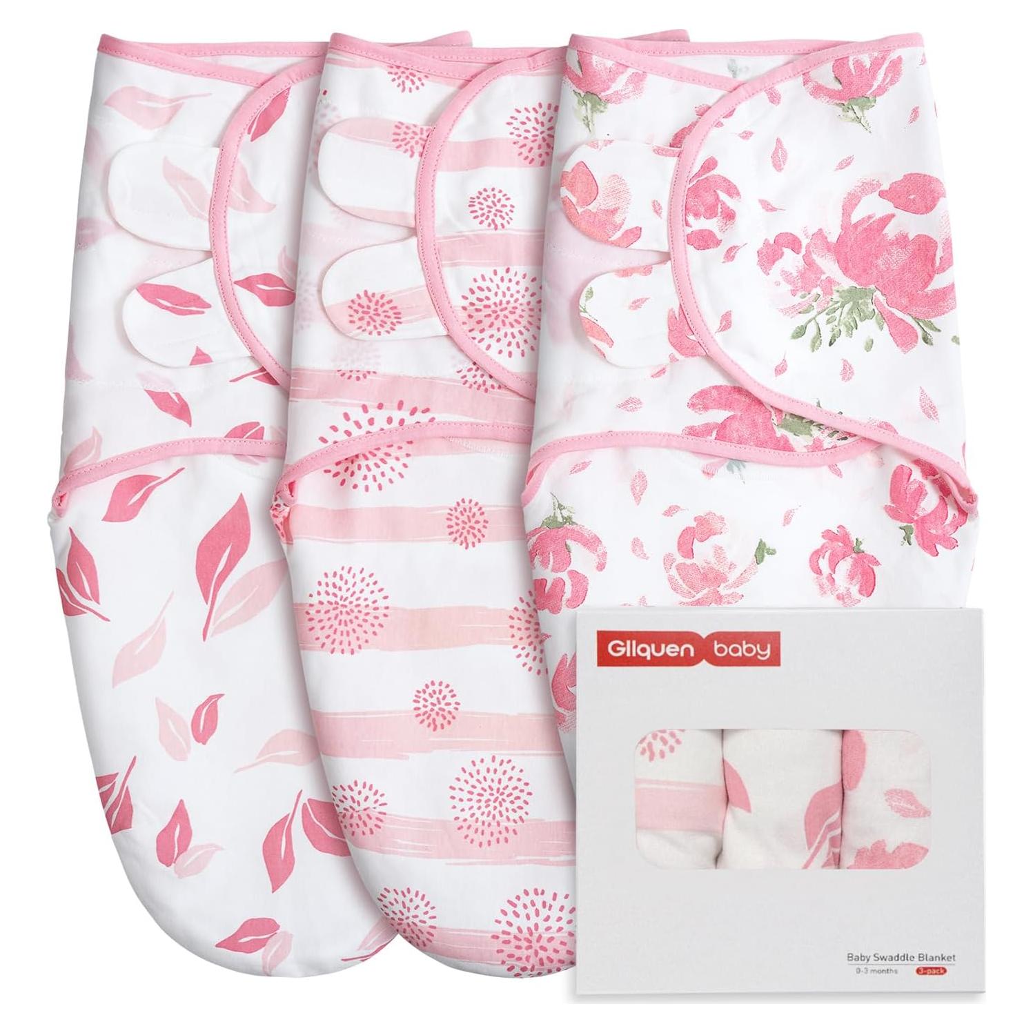 Sacos de Envolver para Bebés GLLQUEN BABY 0-3 Meses 3-Pack