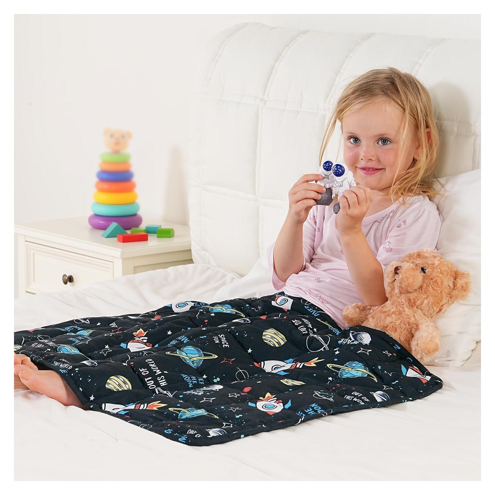 Manta con peso Kivik 50x76 cm 0.9 kg universo negro