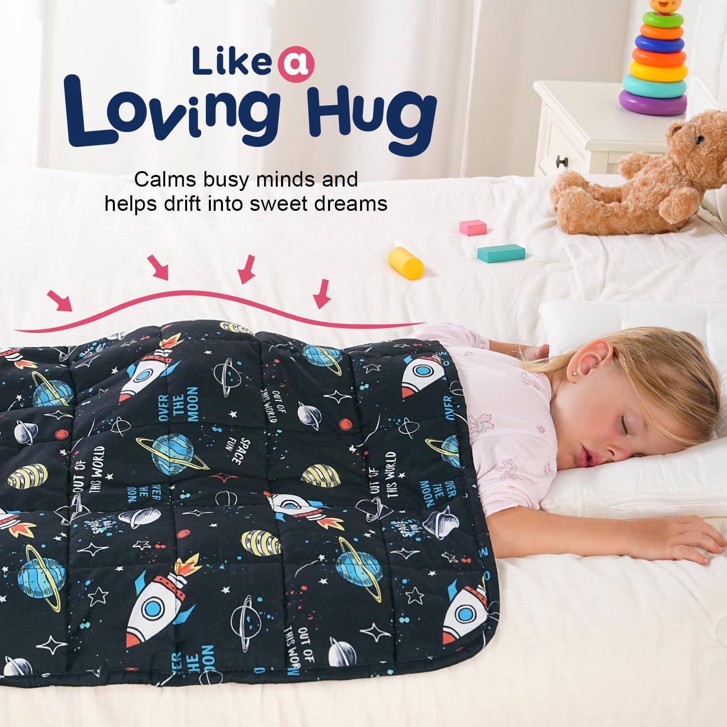 Manta con peso Kivik 50x76 cm 0.9 kg universo negro