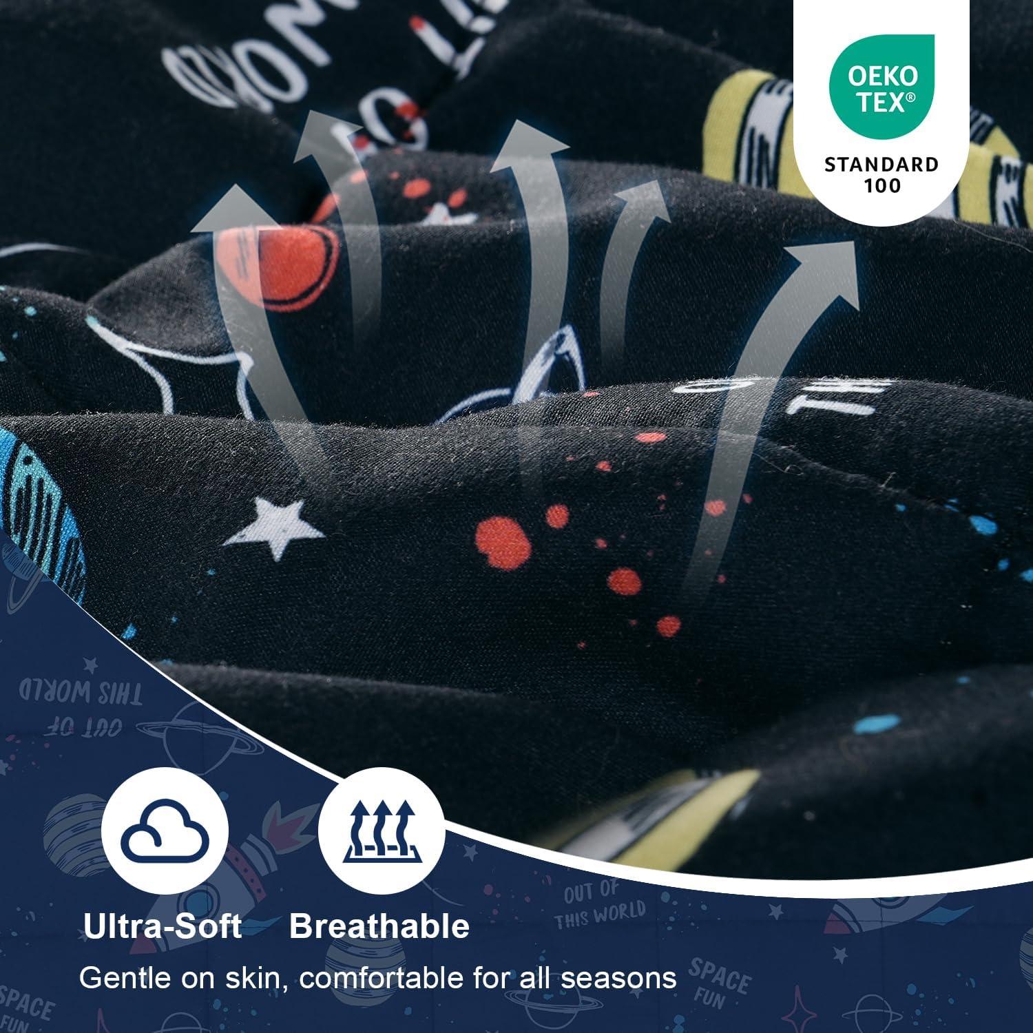 Manta con peso Kivik 50x76 cm 0.9 kg universo negro