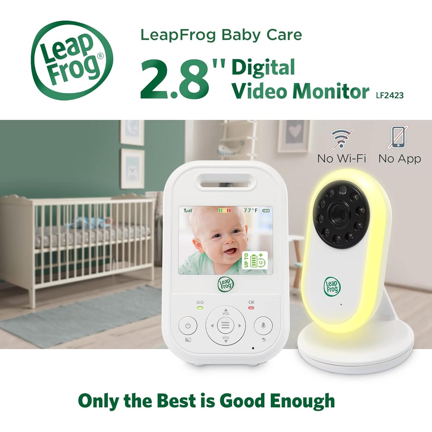 Monitor de Bebés LeapFrog LF2423 con Pantalla 2.8" y Audio Bidireccional