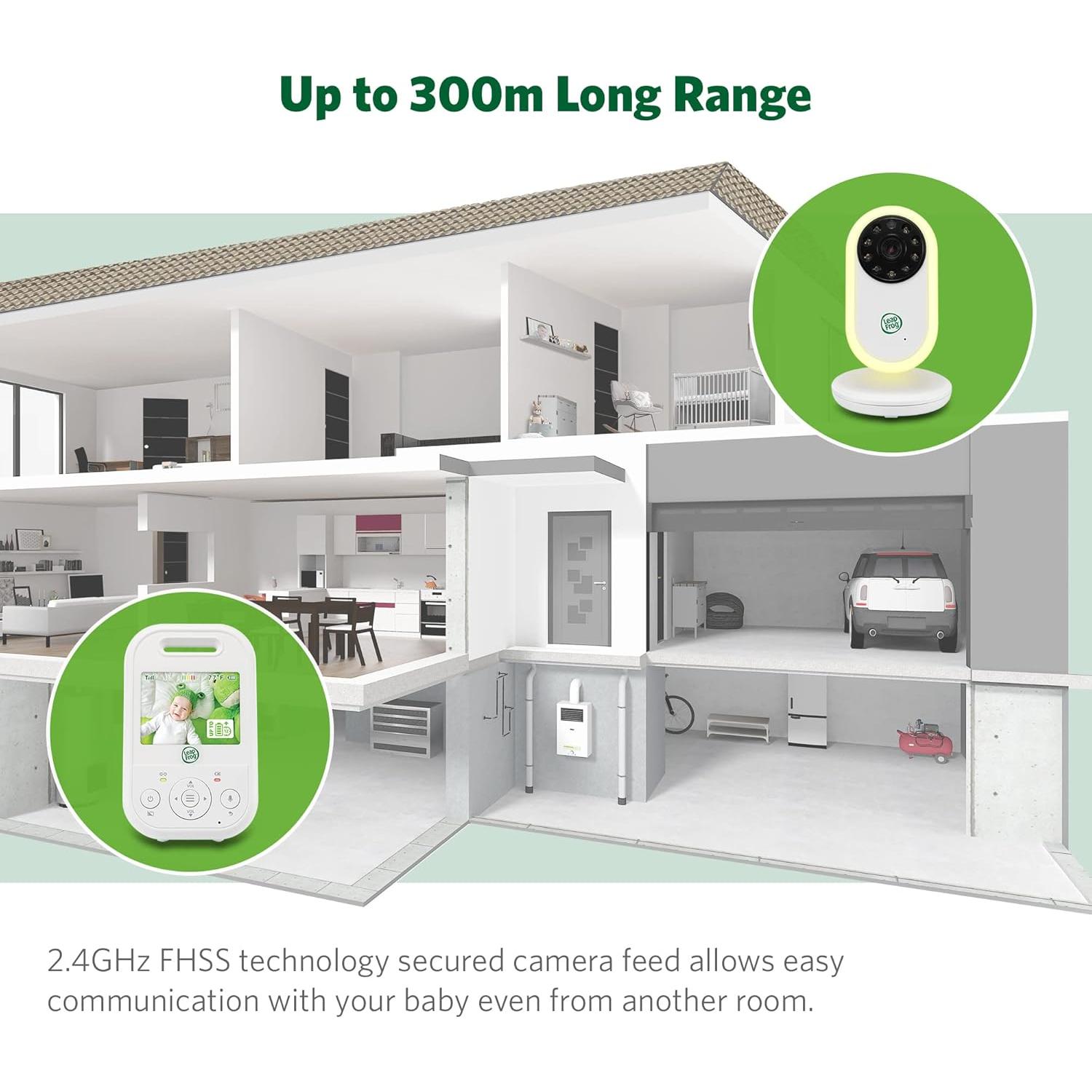 Monitor de Bebés LeapFrog LF2423 con Pantalla 2.8" y Audio Bidireccional
