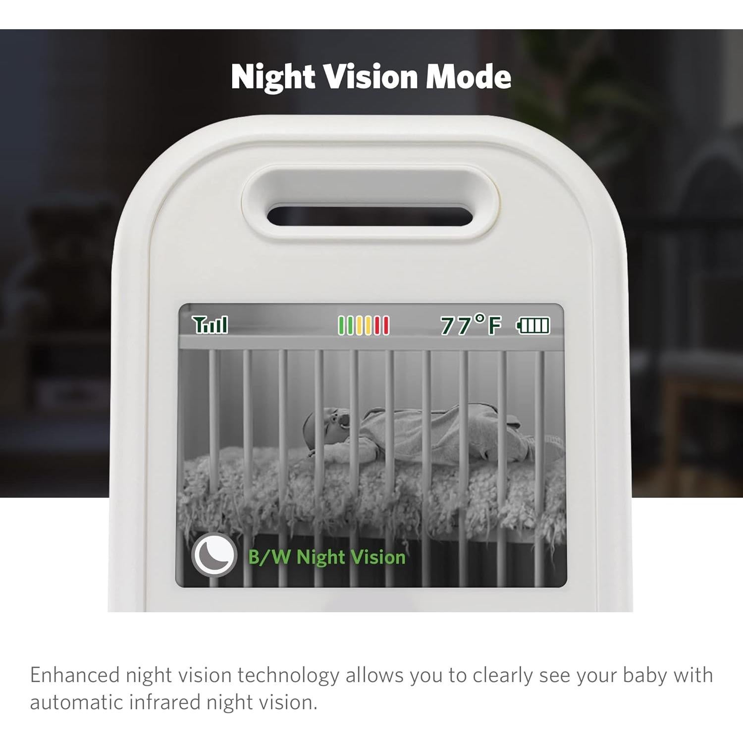 Monitor de Bebés LeapFrog LF2423 con Pantalla 2.8" y Audio Bidireccional